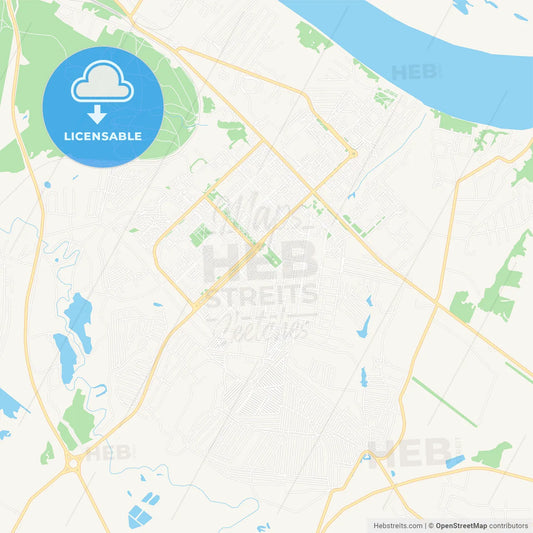 Kstovo, Russia Vector Map - Classic Colors