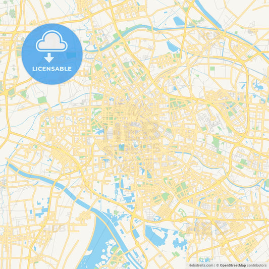 Printable street map of Tianjin, China