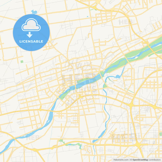 Printable street map of Xianyang, China