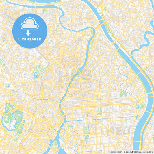 Printable street map of Sumida, Japan