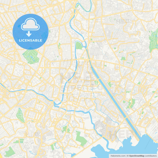 Printable street map of Pasig, Philippines
