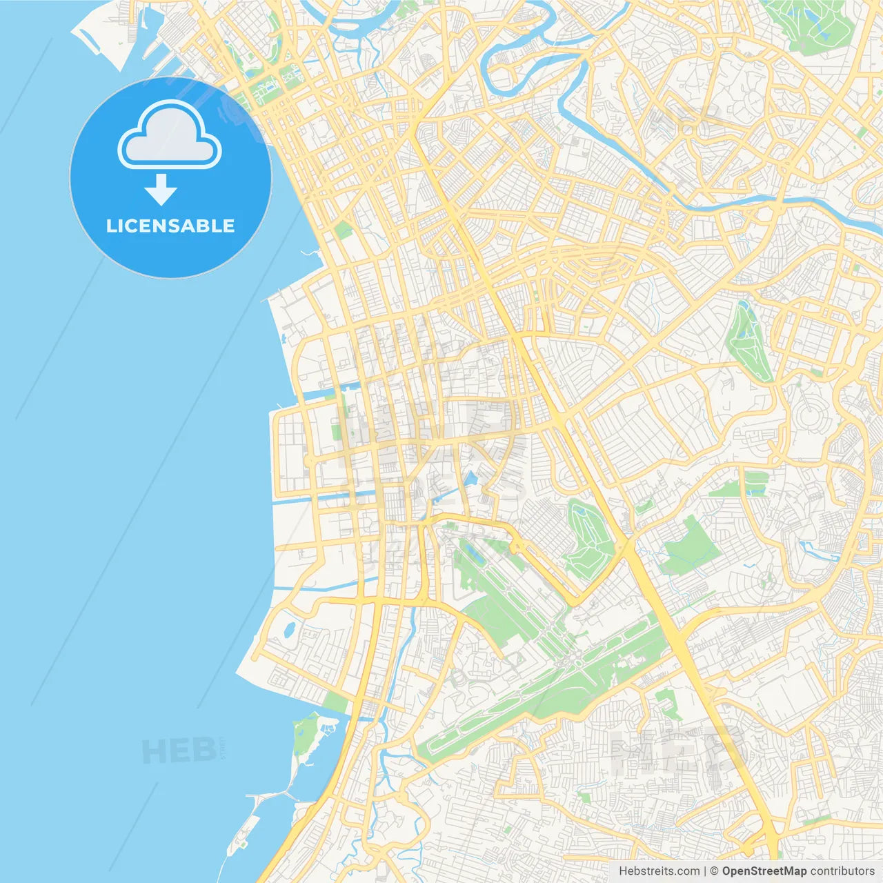 Printable street map of Pasay, Philippines