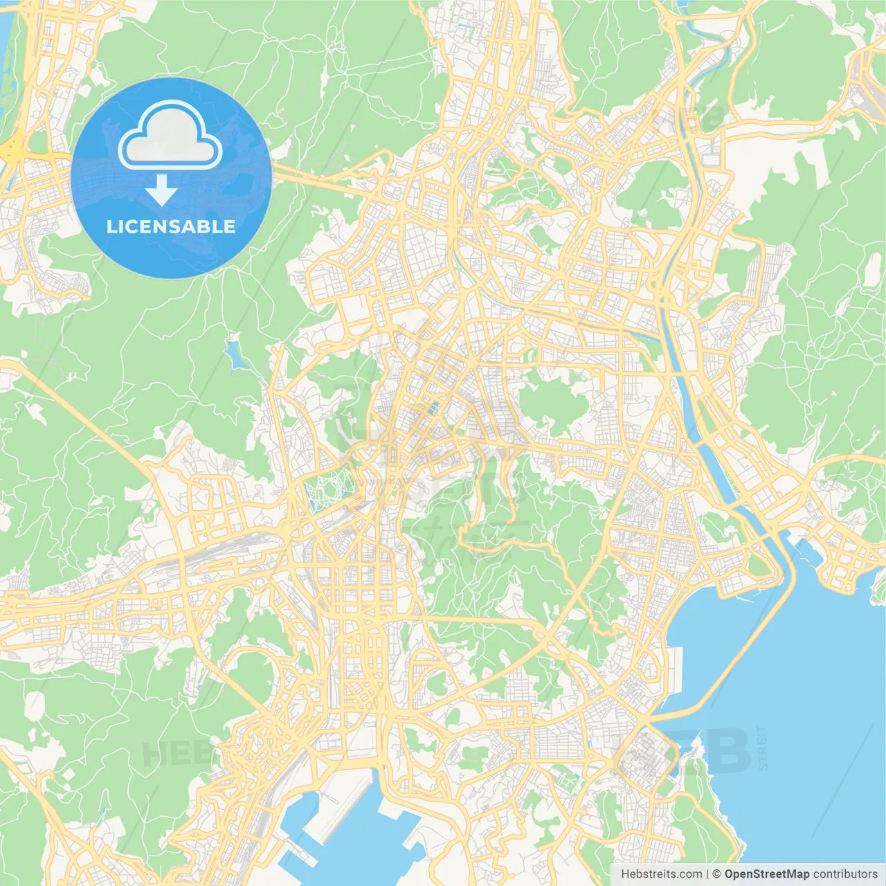 Printable Street Map Of Busan, South Korea – HEBSTREITS