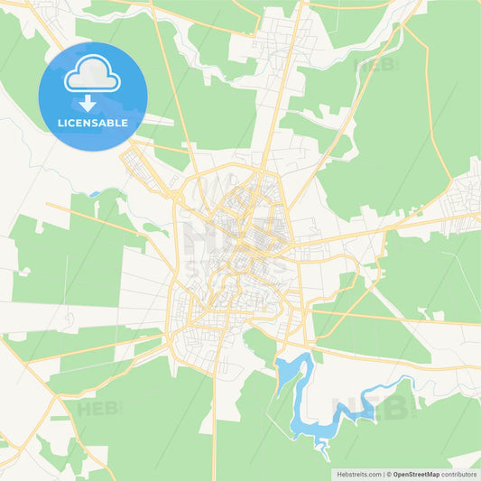 Printable street map of Daraa, Syria