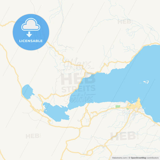 Printable street map of Djibouti, Djibouti