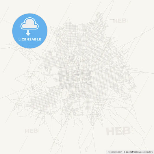 Printable street map of El Daein, Sudan