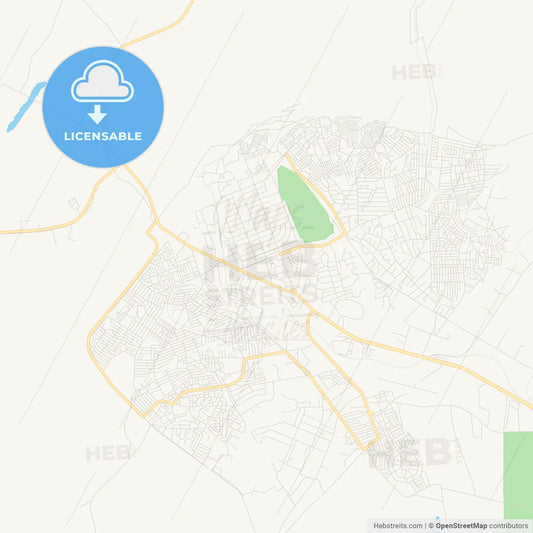 Printable street map of Chingola, Zambia