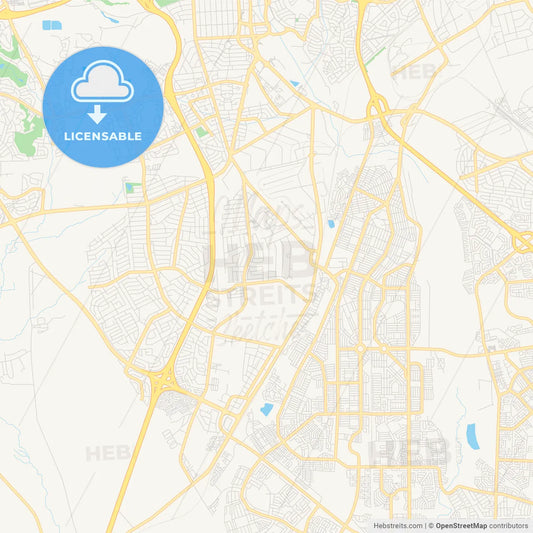 Printable street map of Alberton, South Africa