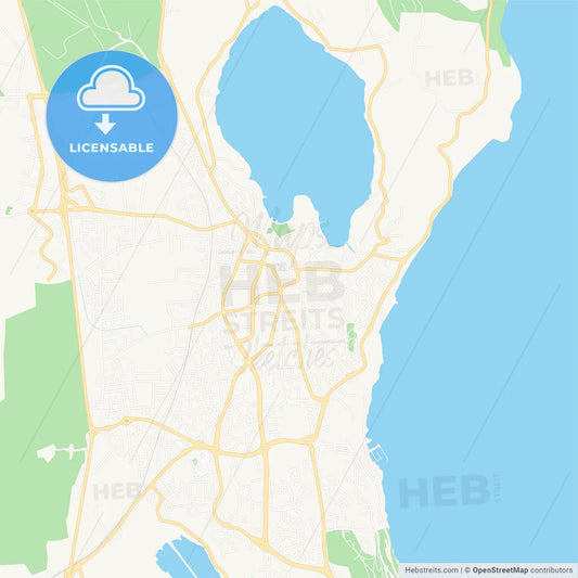 Istres, France Vector Map - Classic Colors