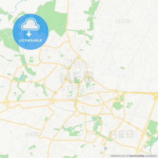 Colomiers, France Vector Map - Classic Colors