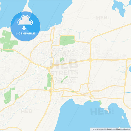 Baie-Mahault, France Vector Map - Classic Colors