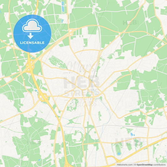 Recklinghausen, Germany Vector Map - Classic Colors