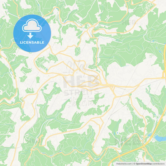 Remscheid, Germany Vector Map - Classic Colors