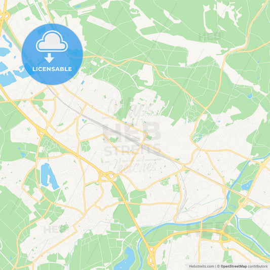 Troisdorf, Germany Vector Map - Classic Colors