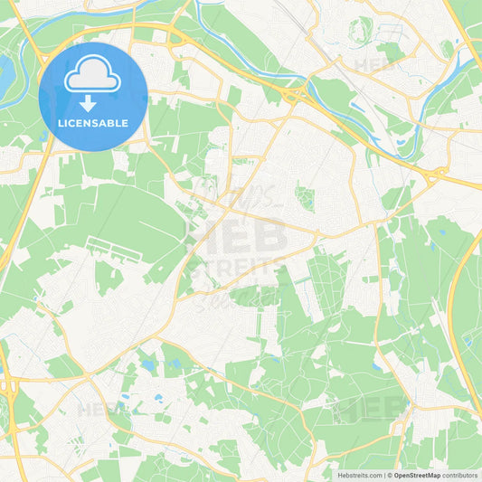 Sankt Augustin, Germany Vector Map - Classic Colors