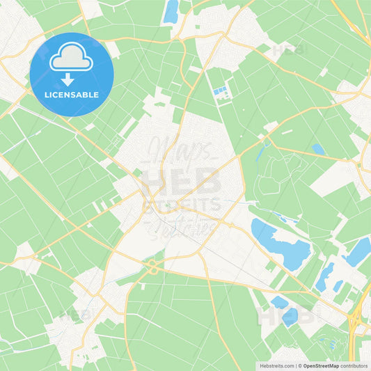 Pulheim, Germany Vector Map - Classic Colors