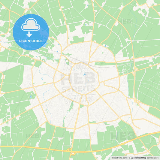 Soest, Germany Vector Map - Classic Colors