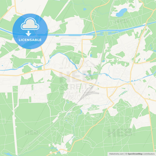 Eberswalde, Germany Vector Map - Classic Colors