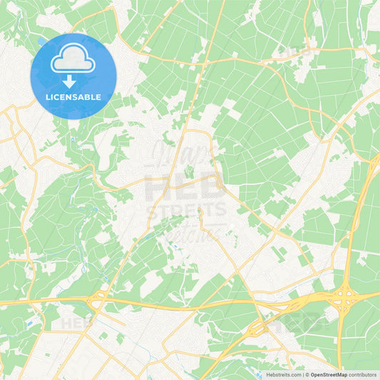 Wurselen, Germany Vector Map - Classic Colors