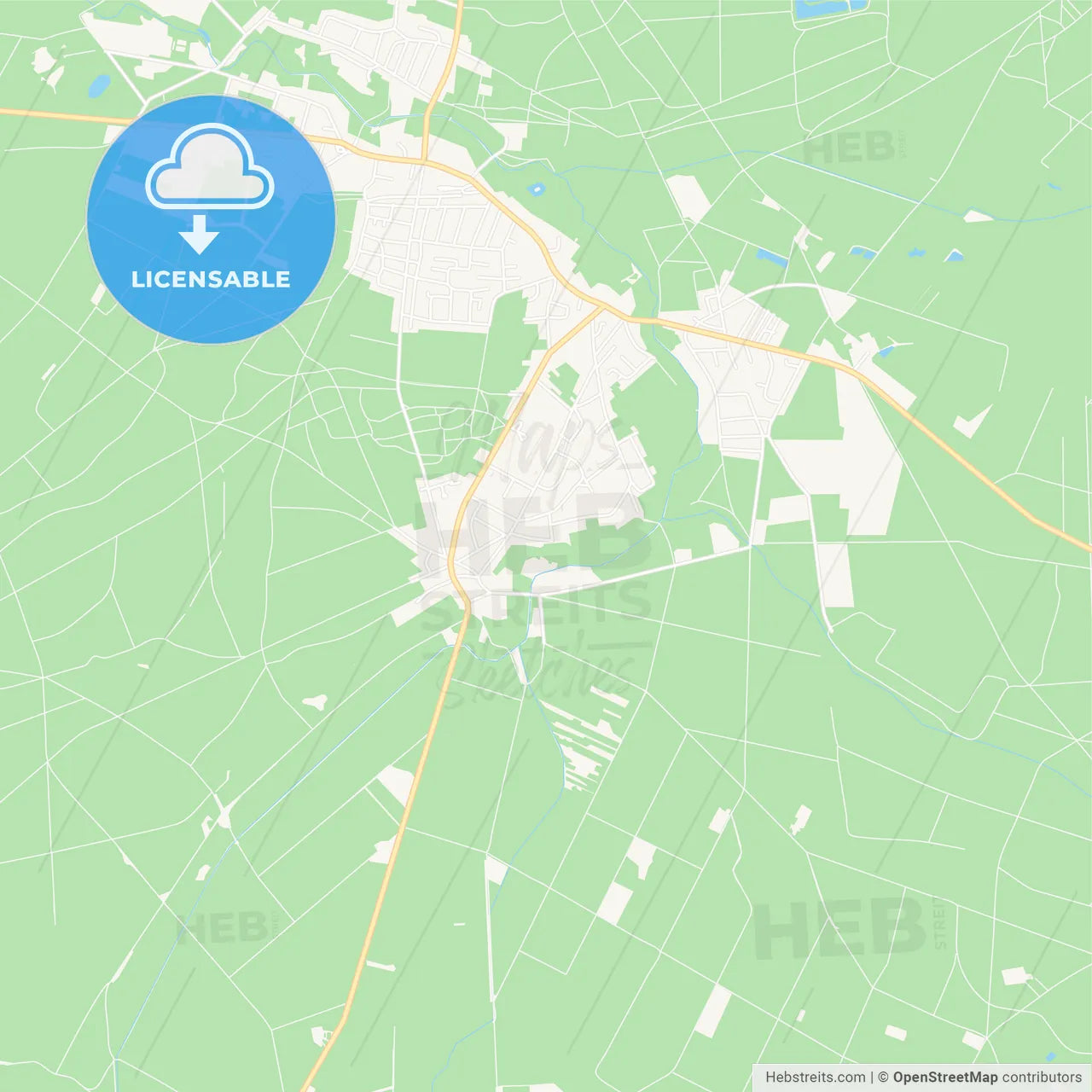 Geestland, Germany Vector Map - Classic Colors