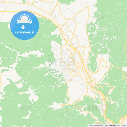 Cava de Tirreni, Italy Vector Map - Classic Colors