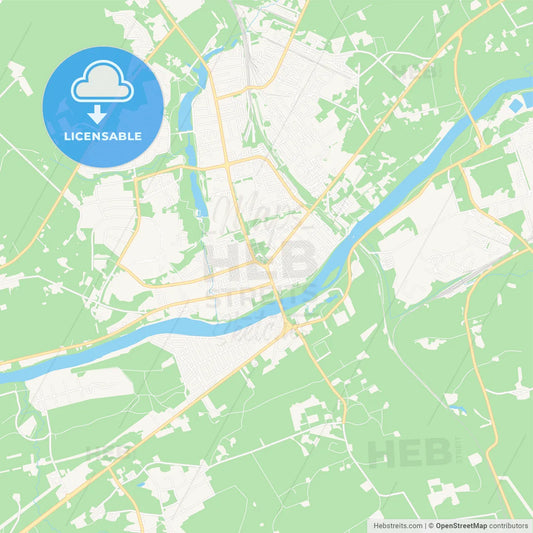 Jonava, Lithuania Vector Map - Classic Colors