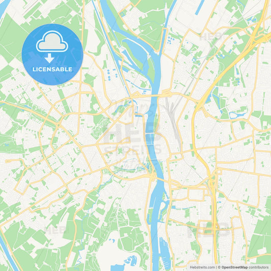 Maastricht, Netherlands Vector Map - Classic Colors