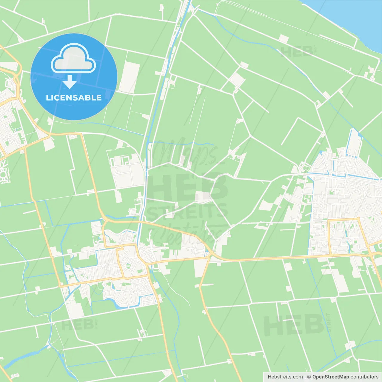 Goeree-Overflakkee, Netherlands Vector Map - Classic Colors