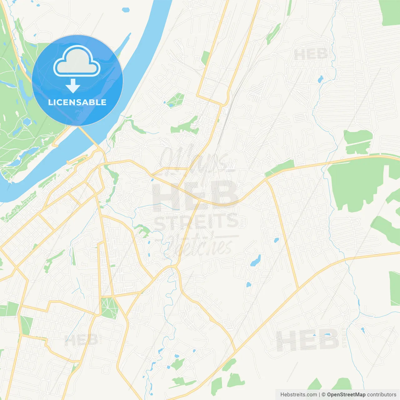 Pavlovo, Russia Vector Map - Classic Colors