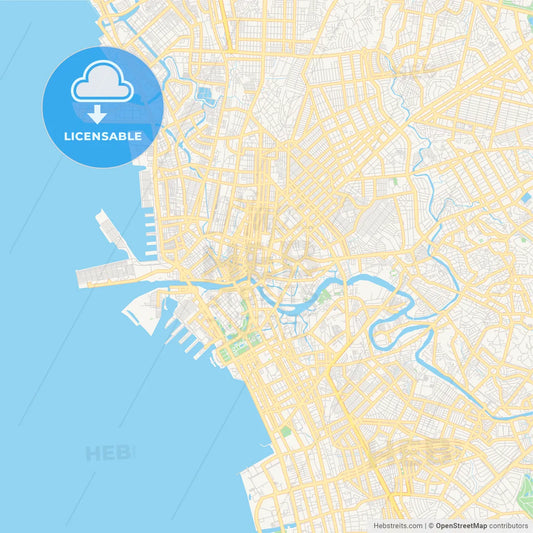 Printable street map of Manila, Philippines