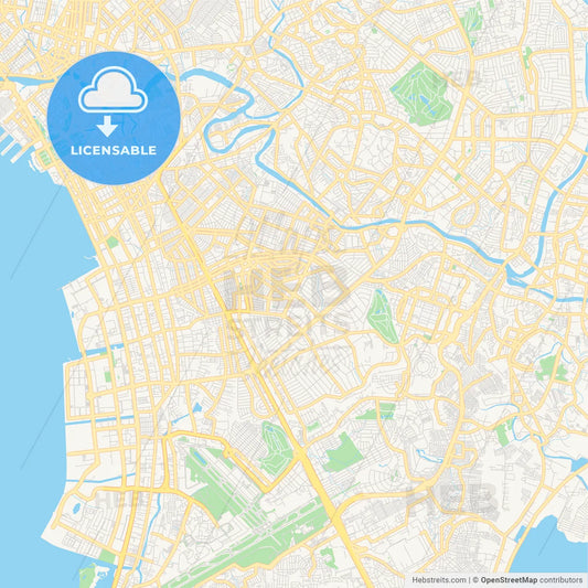 Printable street map of Makati, Philippines