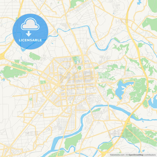 Printable street map of Chiayi, Taiwan