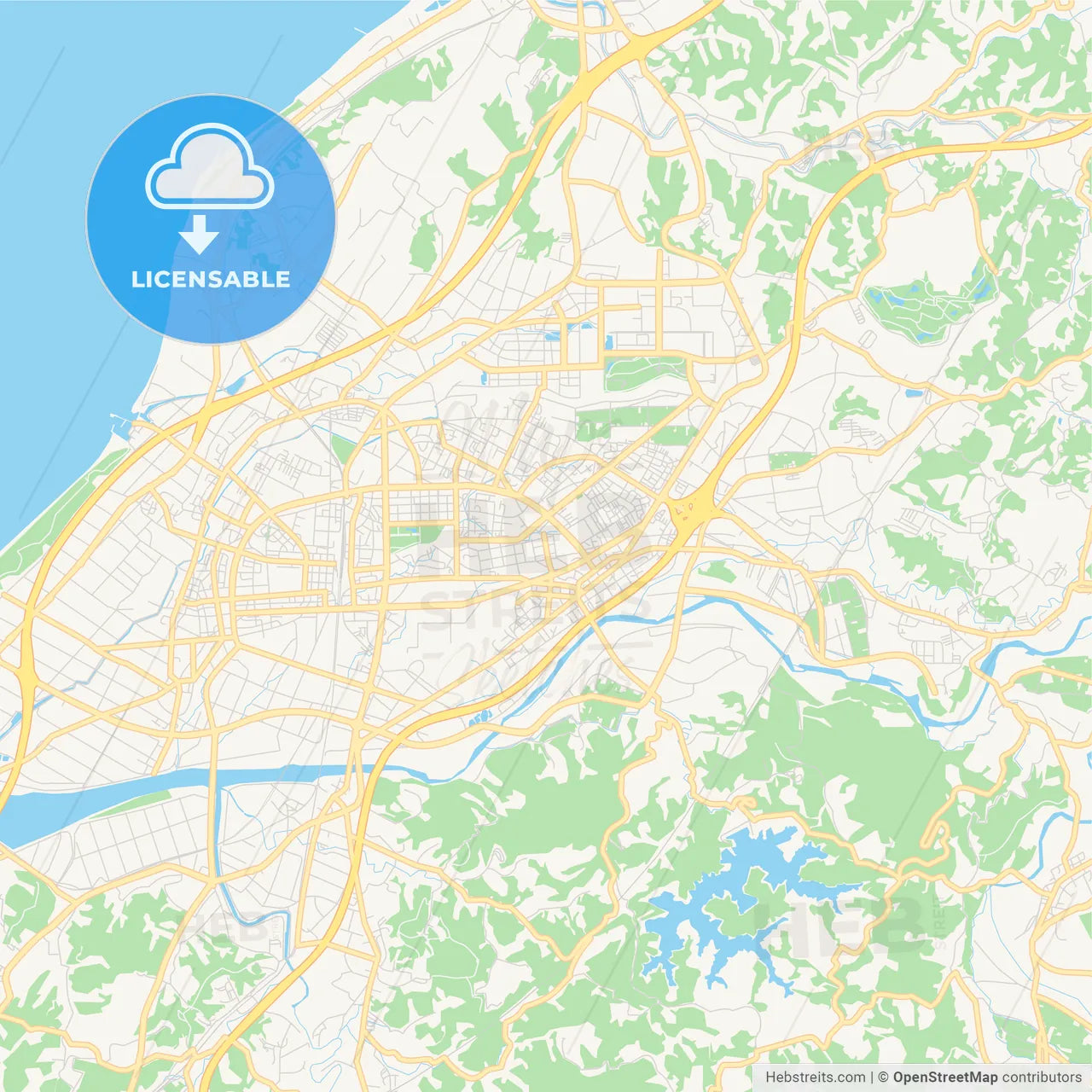 Printable street map of Toufen, Taiwan