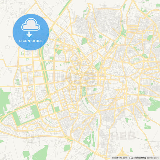Printable street map of Aleppo, Syria