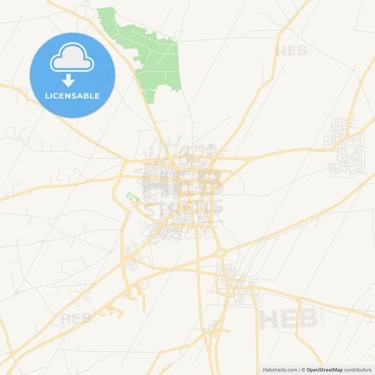 Printable street map of Al-Bab, Syria