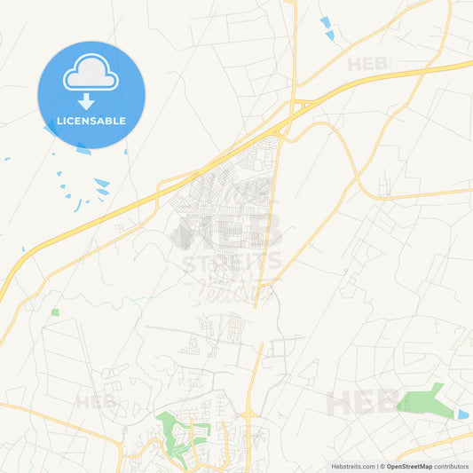 Printable street map of Diepsloot, South Africa