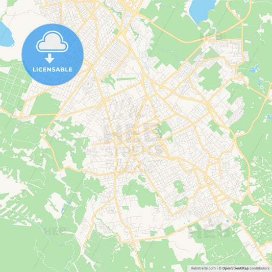 Printable street map of Vacoas, Mauritius