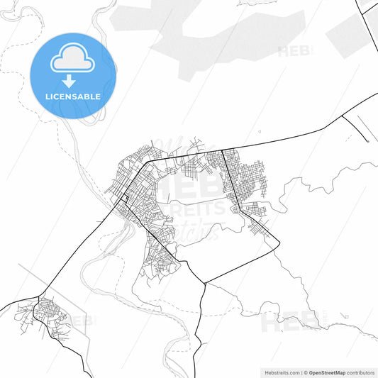 Vector PDF map of Tumbes, Peru