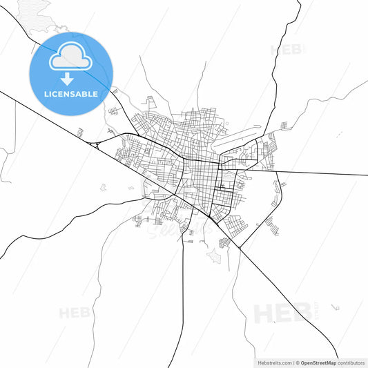 Vector PDF map of Valle de La Pascua, Venezuela