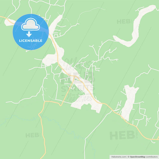 Kalesija, Bosnia and Herzegovina Vector Map - Classic Colors