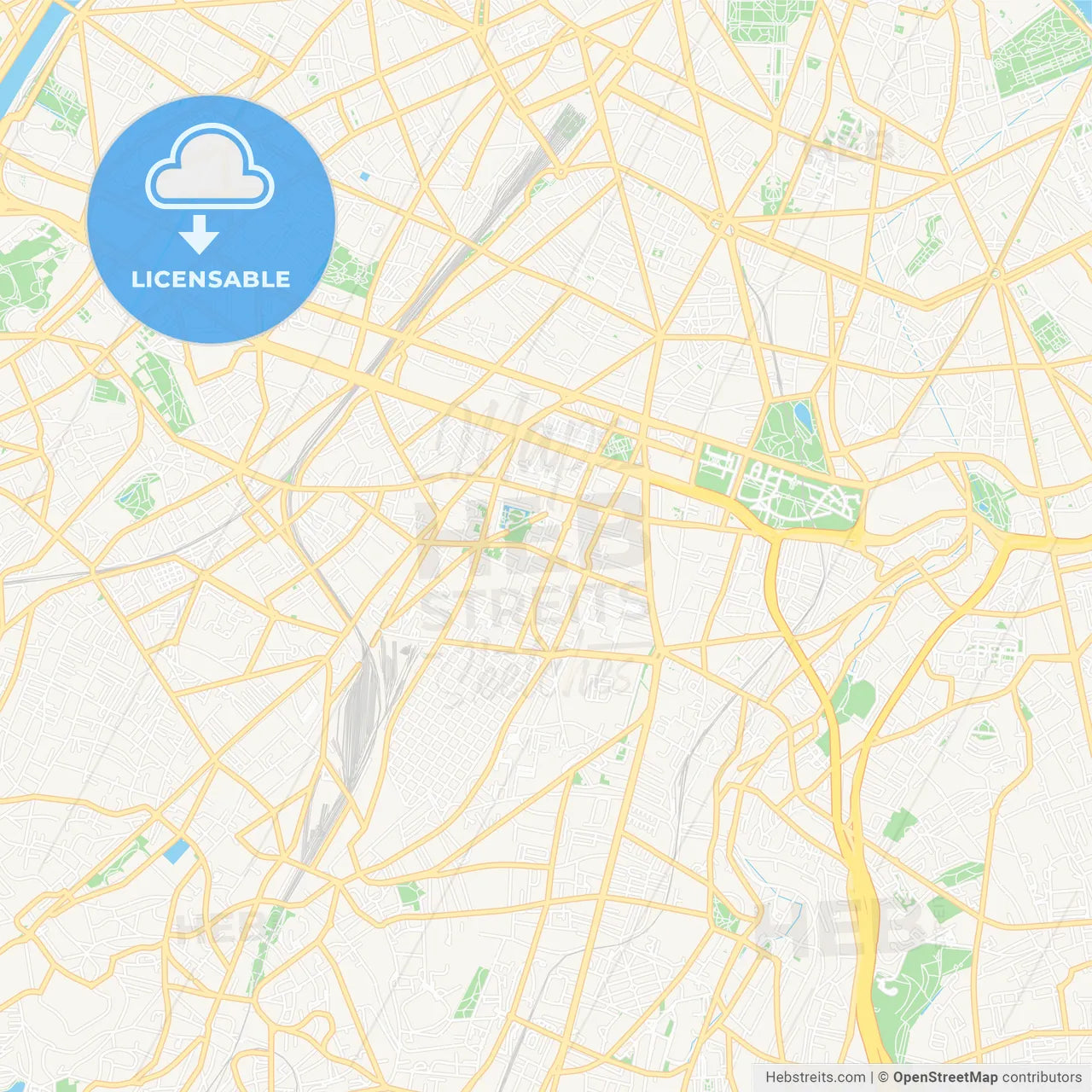 Montrouge, France Vector Map - Classic Colors