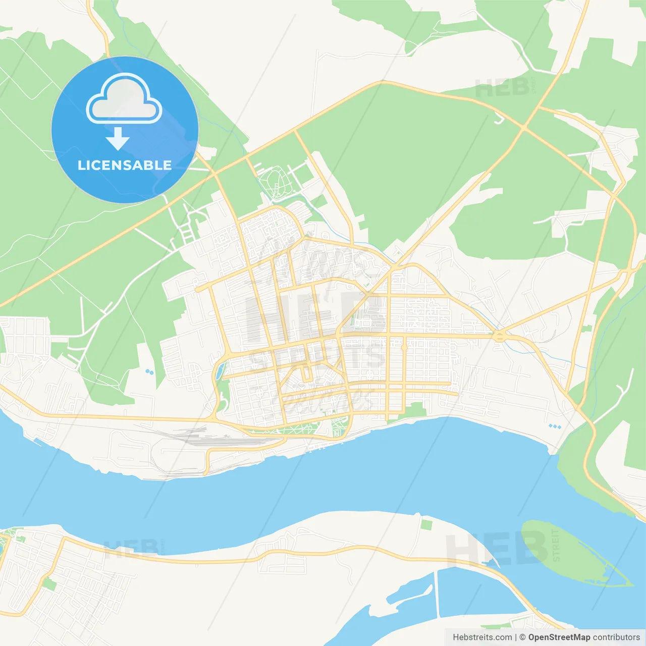 Drobeta-Turnu Severin, Romania Vector Map - Classic Colors