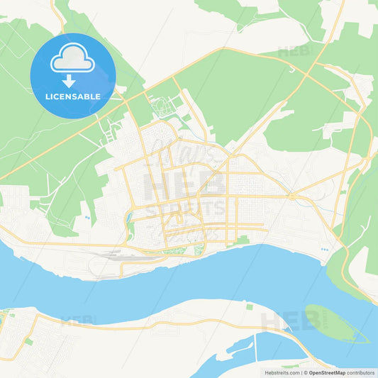 Drobeta-Turnu Severin, Romania Vector Map - Classic Colors