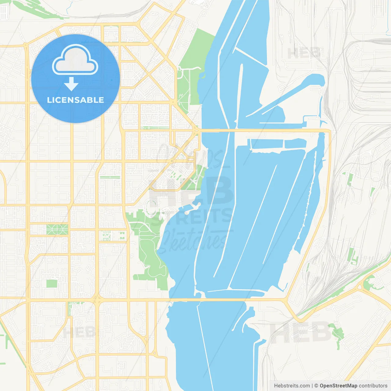 Magnitogorsk, Russia Vector Map - Classic Colors