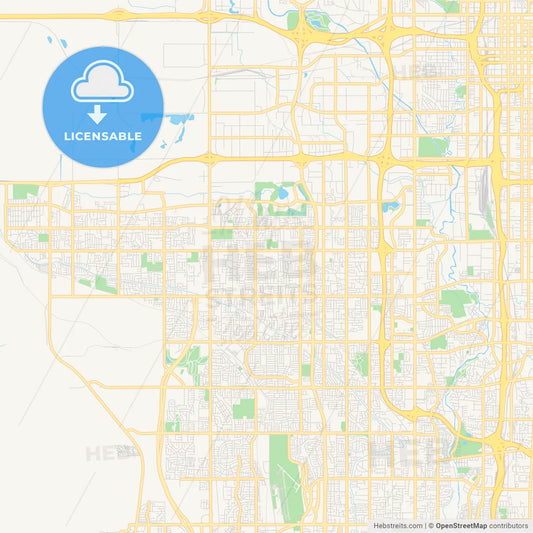 Empty vector map of West Valley City, Utah, USA