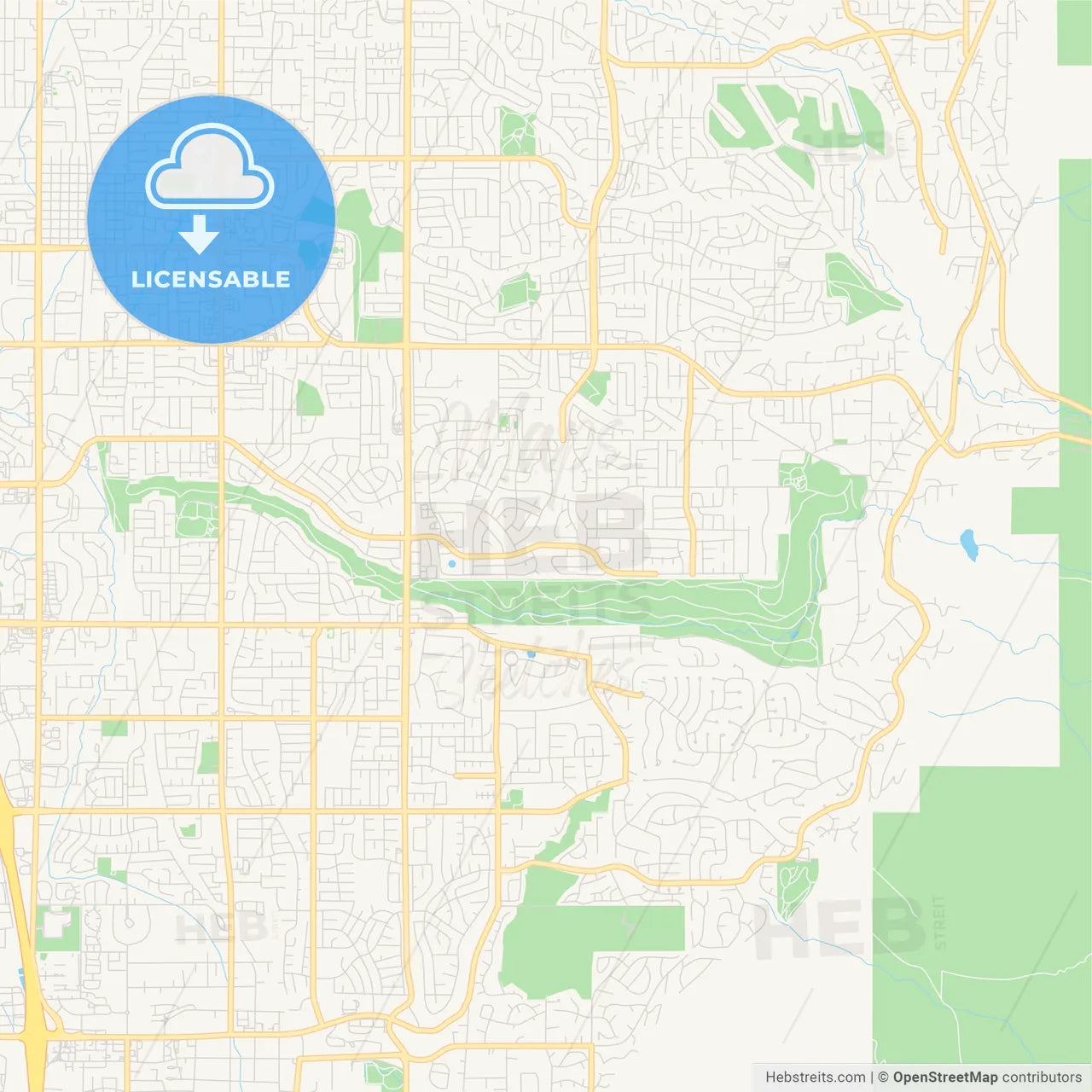 Empty vector map of Sandy, Utah, USA