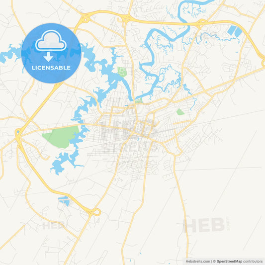 Empty vector map of Suffolk, Virginia, USA