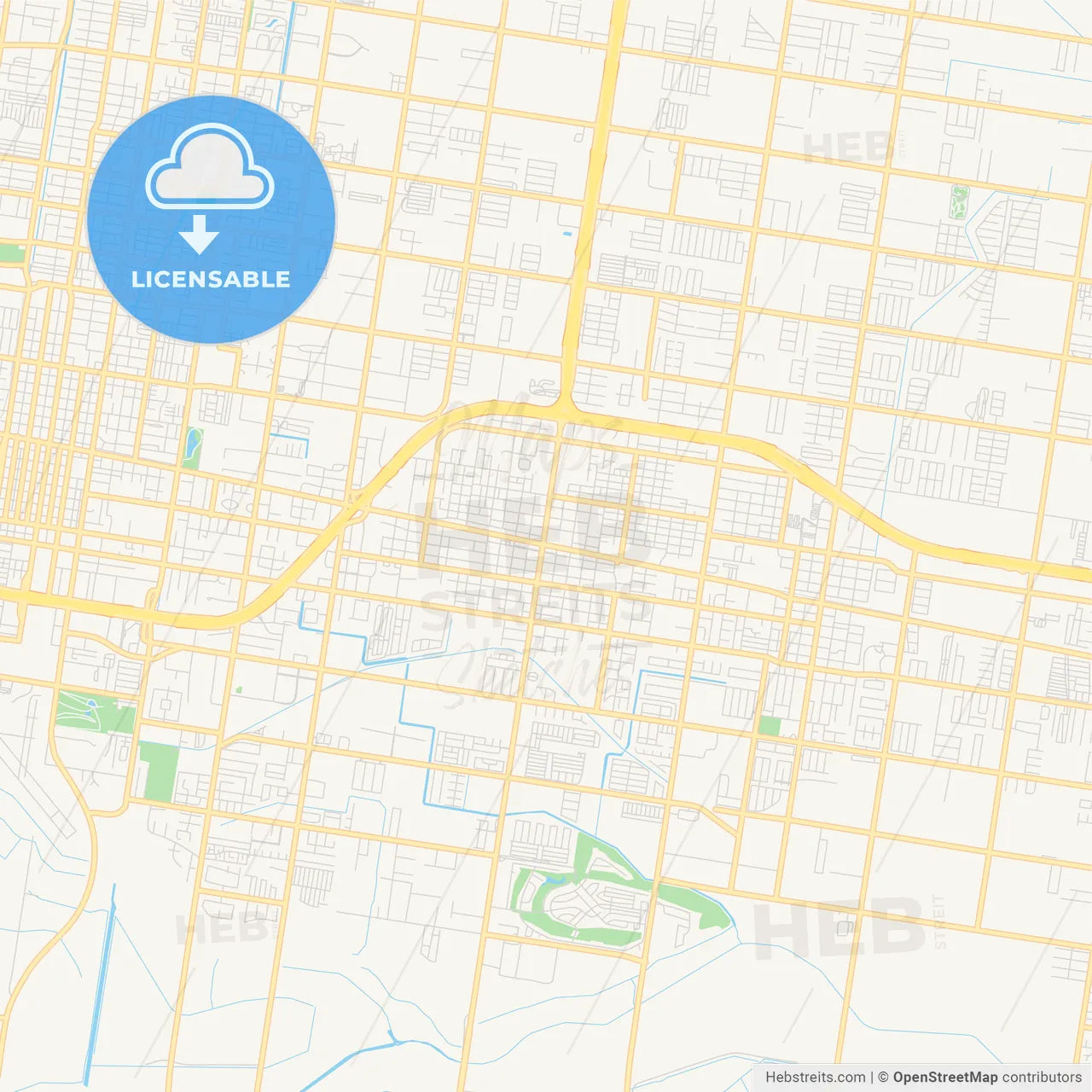 Empty vector map of Pharr, Texas, USA