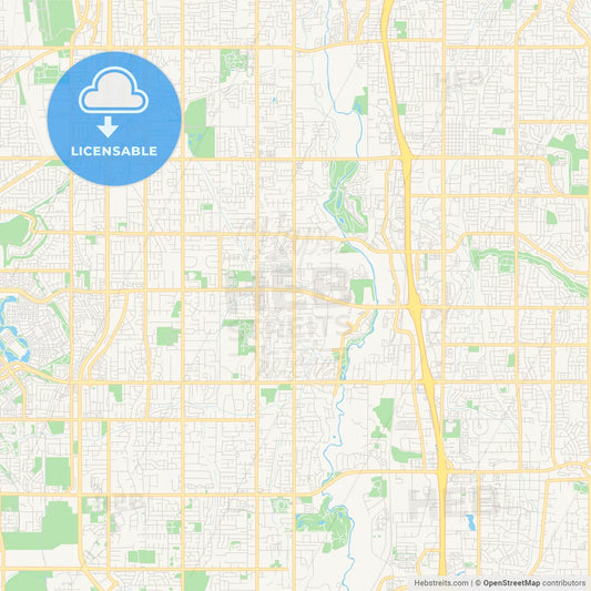 Empty vector map of South Jordan, Utah, USA