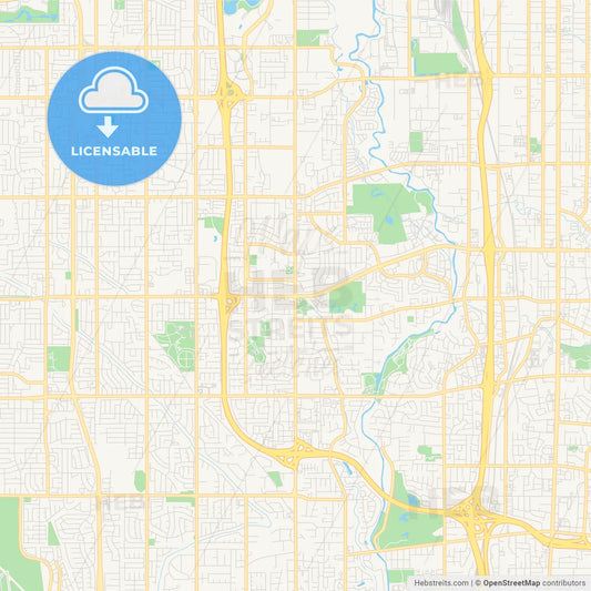 Empty vector map of Taylorsville, Utah, USA